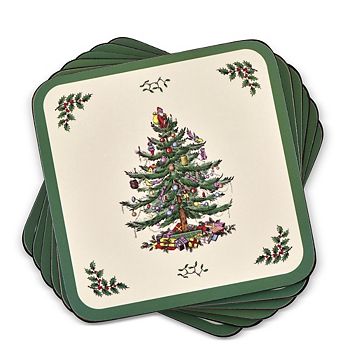 Pimpernel Christmas Tree Coasters, Set Of 6 Pimpernel