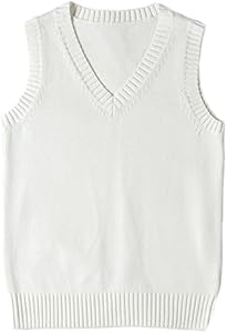 Женский Вязаный Жилет Blostirno Sweater Vest V Neck Blostirno