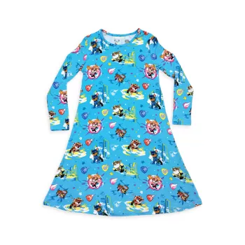 Для маленьких девочек &amp; Платье с длинными рукавами Mighty Movie для маленьких девочек PAW Patrol Bellabu Bear