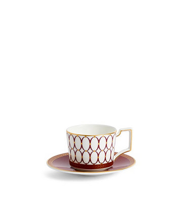 Кофейная чашка и блюдце из красного фарфора эпохи Возрождения Wedgwood