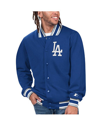 Мужская атласная куртка с длинными кнопками Royal Los Angeles Dodgers Secret Weapon Starter