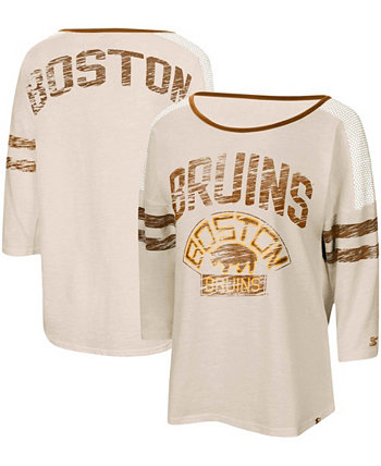 Женская футболка с рукавами 3/4 Oatmeal Boston Bruins Highlight Starter