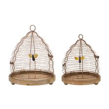 Melrose 2-Piece Bee Skep Hive Table Decor Melrose