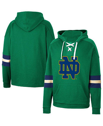 Мужская зеленая худи Notre Dame Fighting Irish Lace-Up 4.0 Pullover Hoodie Colosseum