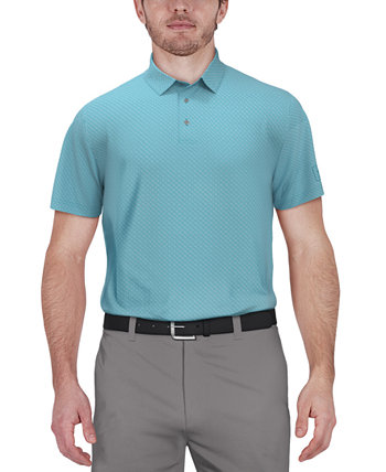 Мужская рубашка-поло с короткими рукавами из жаккардового принта с геометрическим рисунком PGA TOUR