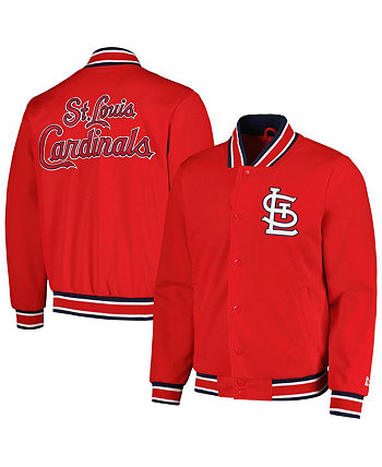 Мужская красная атласная куртка на кнопках St. Louis Cardinals Secret Weapon Starter