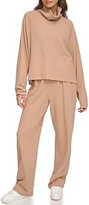 DKNY Women's Performance Pullover Tech Slub Funnel Neck DKNY