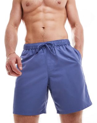 ASOS DESIGN swim shorts in mid length in blue ASOS DESIGN