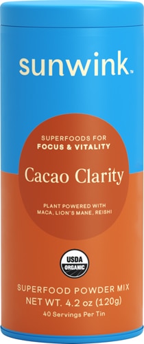 Sunwink Superfood Powder Cacao Clarity — 4,2 унции Sunwink