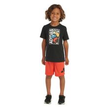 Хлопковая футболка и шорты adidas для мальчиков 4–7 лет Adidas