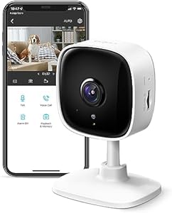 Tapo by TP-Link 1080P Indoor Security Camera for Baby Monitor, Pet Camera w/Motion Detection, 2-Way Audio, Night Vision, Cloud & SD Card Storage, Works w/Alexa & Google Home, Black, C101 Tapo