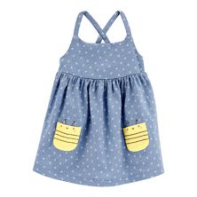 Baby Girl Carter's Polka Dot Bee Sleeveless Dress Carter's