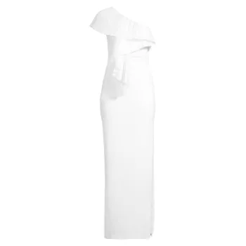 One-Shoulder Drape Tafferta Gown ONE33 SOCIAL
