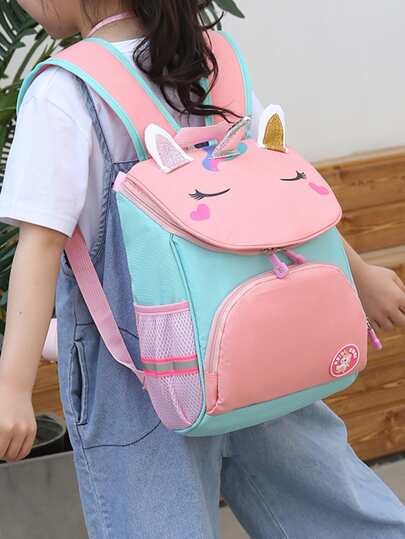 Функциональный рюкзак в мультипликационной форме для девочек SHEIN