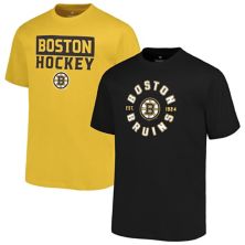 Men's Fanatics Boston Bruins Big & Tall 2-Pack T-Shirt Set Fanatics Brands - White Label