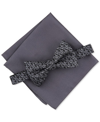Men's Geo-Print Bow Tie & Pocket Square Set, Created for Macy's Alfani