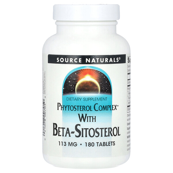 Фитостерол Комплекс с Бета-Ситостеролом - 340 мг - 180 таблеток - Source Naturals Source Naturals
