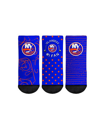 Toddler Boys and Girls Socks New York Islanders #1 Fan 3-Pack Crew Socks Set Rock 'Em