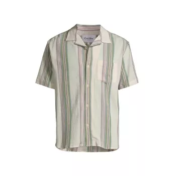 Riis Striped Cotton Camp Shirt CORRIDOR