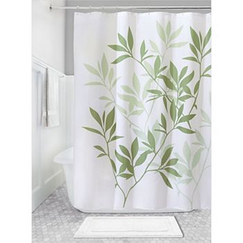 iDesign Leaves Fabric Shower Curtain IDesign