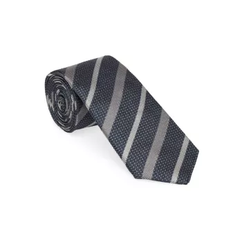 Шелковый галстук в полковую полоску Brunello Cucinelli