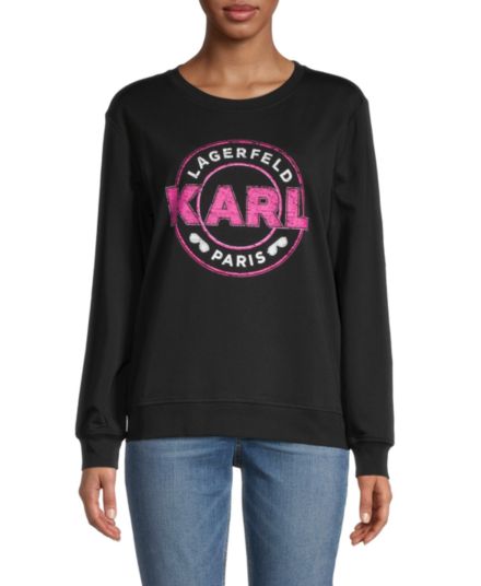 Пуловер с графическим логотипом Karl Lagerfeld Paris