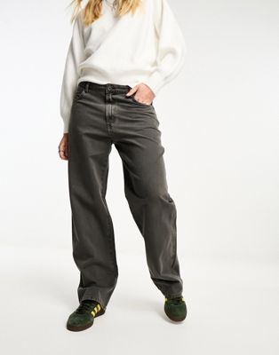 Широкие функциональные брюки Pull&Bear серого цвета — часть комплекта Pull&Bear