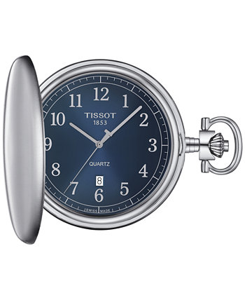Унисекс швейцарские карманные часы Savonnette из нержавеющей стали 49 мм Tissot
