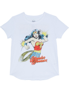 Рубашка с круглым вырезом в стиле ретро с короткими рукавами и короткими рукавами Wonder Woman (для малышей/маленьких детей) Chaser
