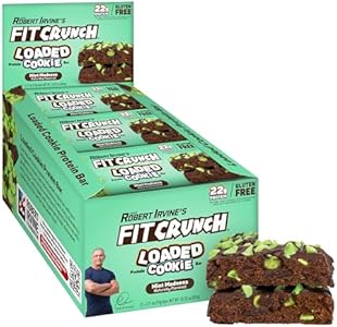 Протеиновый батончик FITCRUNCH Loaded Cookie, 22 г белка, без глютена, мягкая выпечка, упаковка из 12 штук Fit Crunch