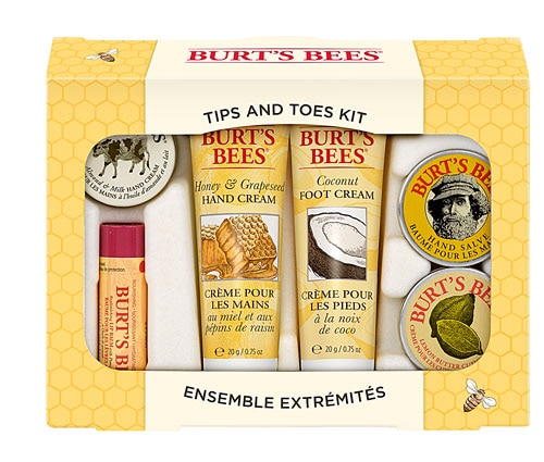 Праздничный подарочный набор Burt's Bees Tips And Toes Kit 6 продуктов дорожного размера в подарочной упаковке - 6 штук BURT'S BEES