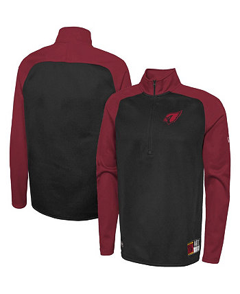 Мужская черная куртка Arizona Cardinals Combine Authentic O-Line Raglan Half-Zip Jacket New Era