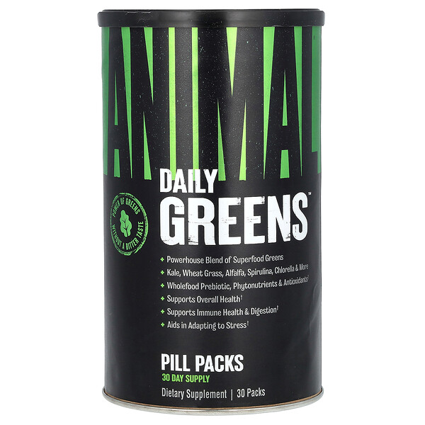 Daily Greens Pill Packs, 30 пакетиков - Animal - Зелень и Смеси Суперпродуктов Animal