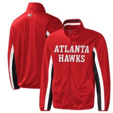 Men's G-III Sports by Carl Banks Red Atlanta Hawks Contender Wordmark Full-Zip Track Jacket G-III Sports by Carl Banks