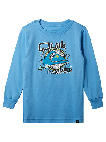 Хлопковая футболка с длинными рукавами и графическим рисунком для малышей и маленьких мальчиков Quiksilver
