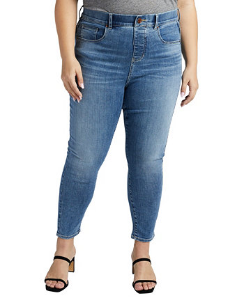 Плюс размер Укороченные джинсы скинни с высокой посадкой Valentina без застежек JAG