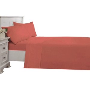 D.N.G. BEDDINGS Luxury 4 Piece Sheet Set with 8 Inch Deep Pocket 800 Thread Count 100% Egyptian Cotton Solid Brick Red Color Twin XL Size D.N.G. BEDDINGS