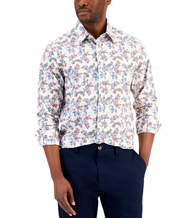 Мужская рубашка обычного кроя Lance на пуговицах с цветочным принтом, созданная для Macy's Club Room
