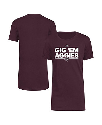 Темно-бордовая футболка Big Boys Texas A&M Aggies Dazzler с надписью Adidas