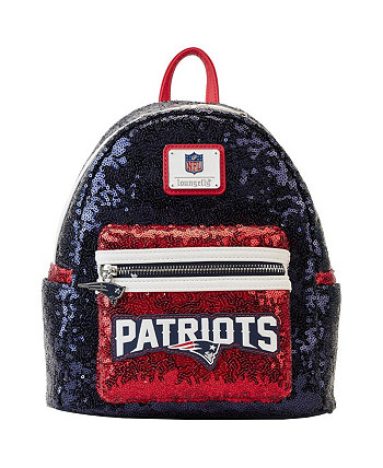 Мужской и женский мини-рюкзак New England Patriots с пайетками Loungefly