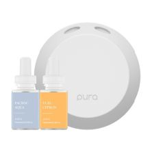 Pura Smart Fragrance Diffuser, Pacific Aqua, and Yuzu Citron Starter 3-piece Set Pura