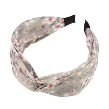 Retro Flower Knotted Headband Non-slip Wide For Girl Women Pink 5&#34;x2.09&#34; Unique Bargains