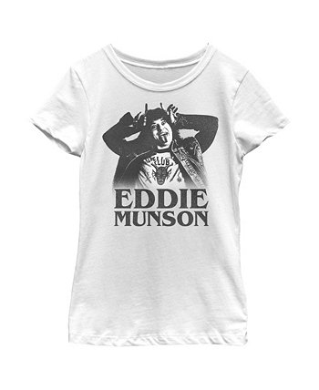 Girl's Stranger Things Crazy Eddie  Child T-Shirt Netflix