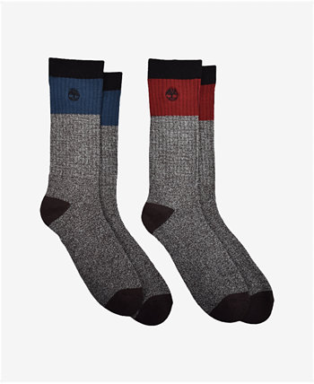 Мужские носки с круглым вырезом с цветными блоками, упаковка из 2 шт. Timberland