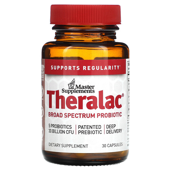 Theralac, Пробиотик широкого спектра действия, 30 капсул Master Supplements