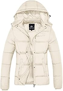 FARVALUE Women's Winter Coat Thicken Puffer Jacket Warm Bubble Coat with Removable Hood Farvalue