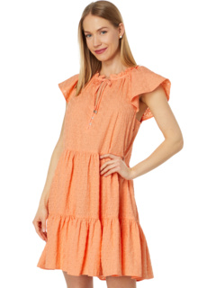 Ярусное платье с цветочным принтом на рукавах Tommy Hilfiger