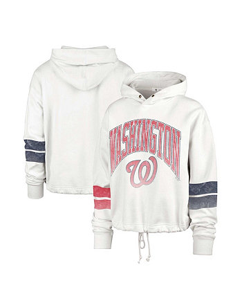 Женский пуловер с капюшоном Washington Nationals Harper кремового цвета '47 Brand