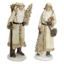 Набор из 2 предметов для декора рождественского стола Санта-Клауса Melrose