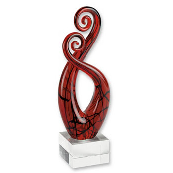 Скульптура Пьетро Черное и Красное Badash Crystal